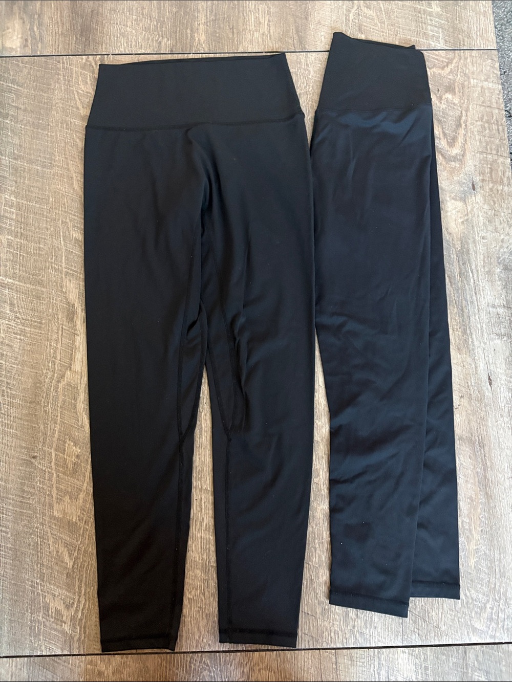 High-Waist Black Women's Leggings, no front seam